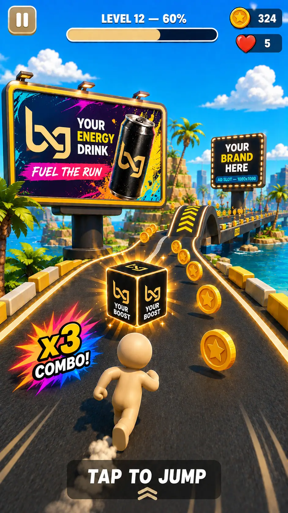Concept mockup — Casual runner (mobile)