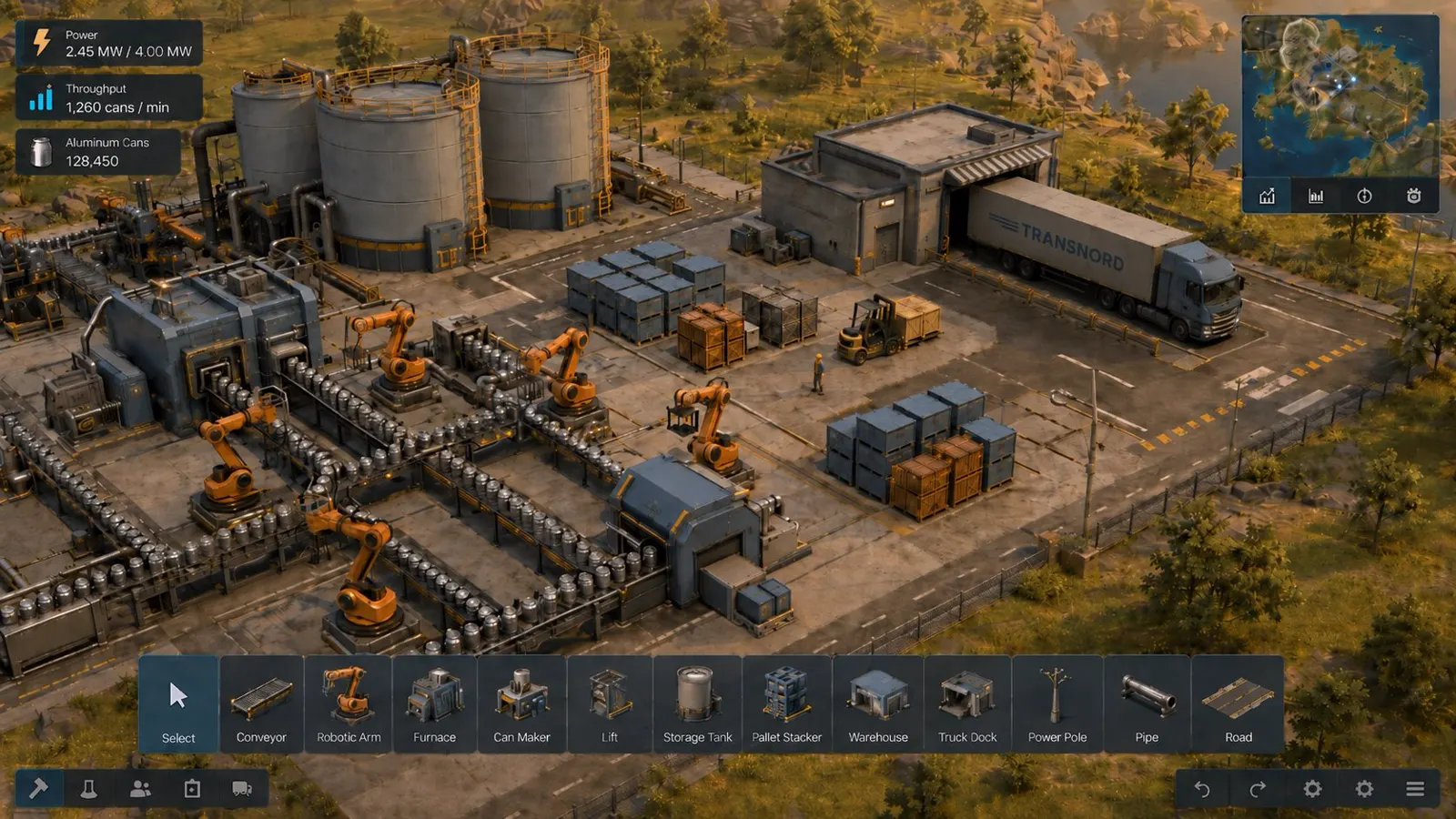 Factory sim — Branded truck livery (3D)