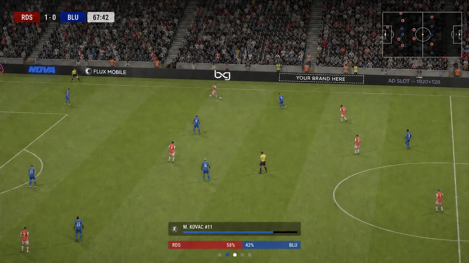 Concept mockup — Sports sim